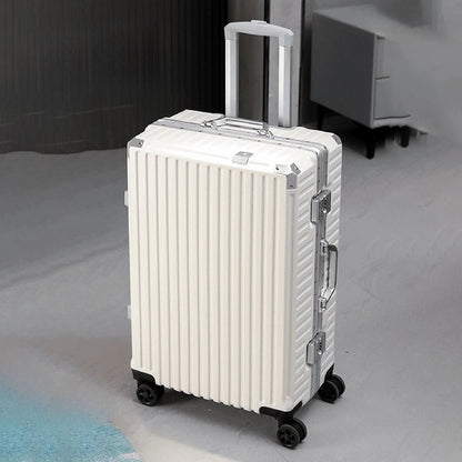 Trolley Luggage 20 24 26 28 Inch Aluminum Frame Rolling Luggage Case USB Travel Suitcase on Wheels Combination Lock Carry - On Luggage - RELUX.STORETrolley Luggage 20 24 26 28 Inch Aluminum Frame Rolling Luggage Case USB Travel Suitcase on Wheels Combination Lock Carry - On Luggage