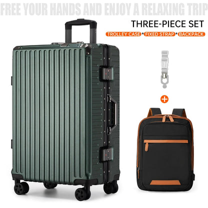 Trolley Luggage 20 24 26 28 Inch Aluminum Frame Rolling Luggage Case USB Travel Suitcase on Wheels Combination Lock Carry - On Luggage - RELUX.STORETrolley Luggage 20 24 26 28 Inch Aluminum Frame Rolling Luggage Case USB Travel Suitcase on Wheels Combination Lock Carry - On Luggage