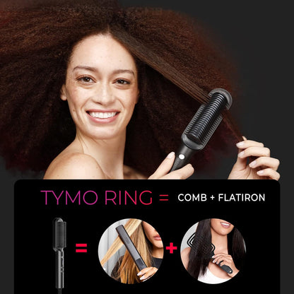 “TYMO Hair Straightening Comb – Fast Heat Ionic Hair Straightener Brush for Smooth, Frizz - Free & Salon - Quality Hair” - RELUX.STORE
