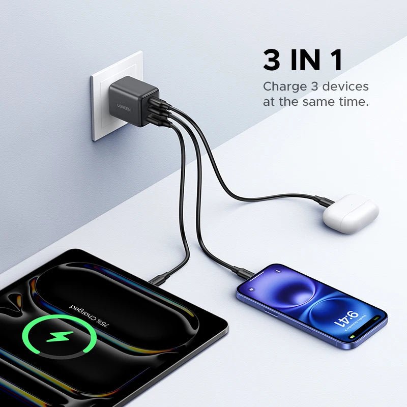 UGREEN Mini GaN PD 3.0 USB - C Charger 20W/30W – Fast Wall Charger for iPhone 16/15/14 Pro, Samsung S25, Xiaomi, iPad & Tablet [US Plug] - RELUX.STORE