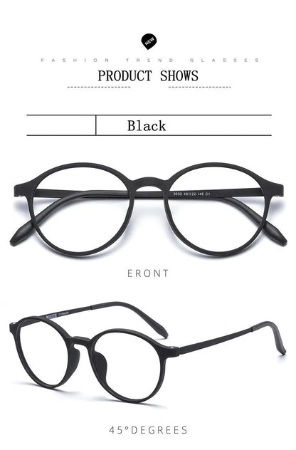 "Ultralight Titanium Alloy Reading Glasses – Retro Round Anti - Blue Light Presbyopia Eyewear for Men & Women, Diopters 0 to +2.5" - RELUX.STORE