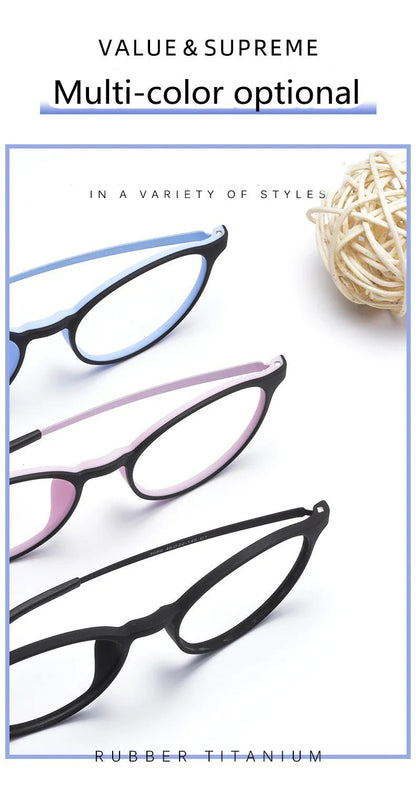 "Ultralight Titanium Alloy Reading Glasses – Retro Round Anti - Blue Light Presbyopia Eyewear for Men & Women, Diopters 0 to +2.5" - RELUX.STORE