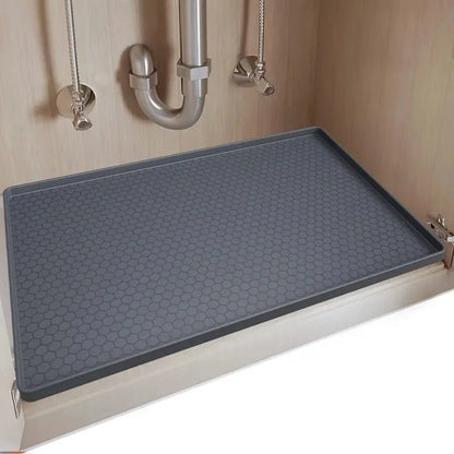 Under Sink Mat, 34"×22“ Silicone Bathroom Sink Mat, Under Sink Liner Drip Tray and Protectors for Bottom of kitchen Sink - RELUX.STORE