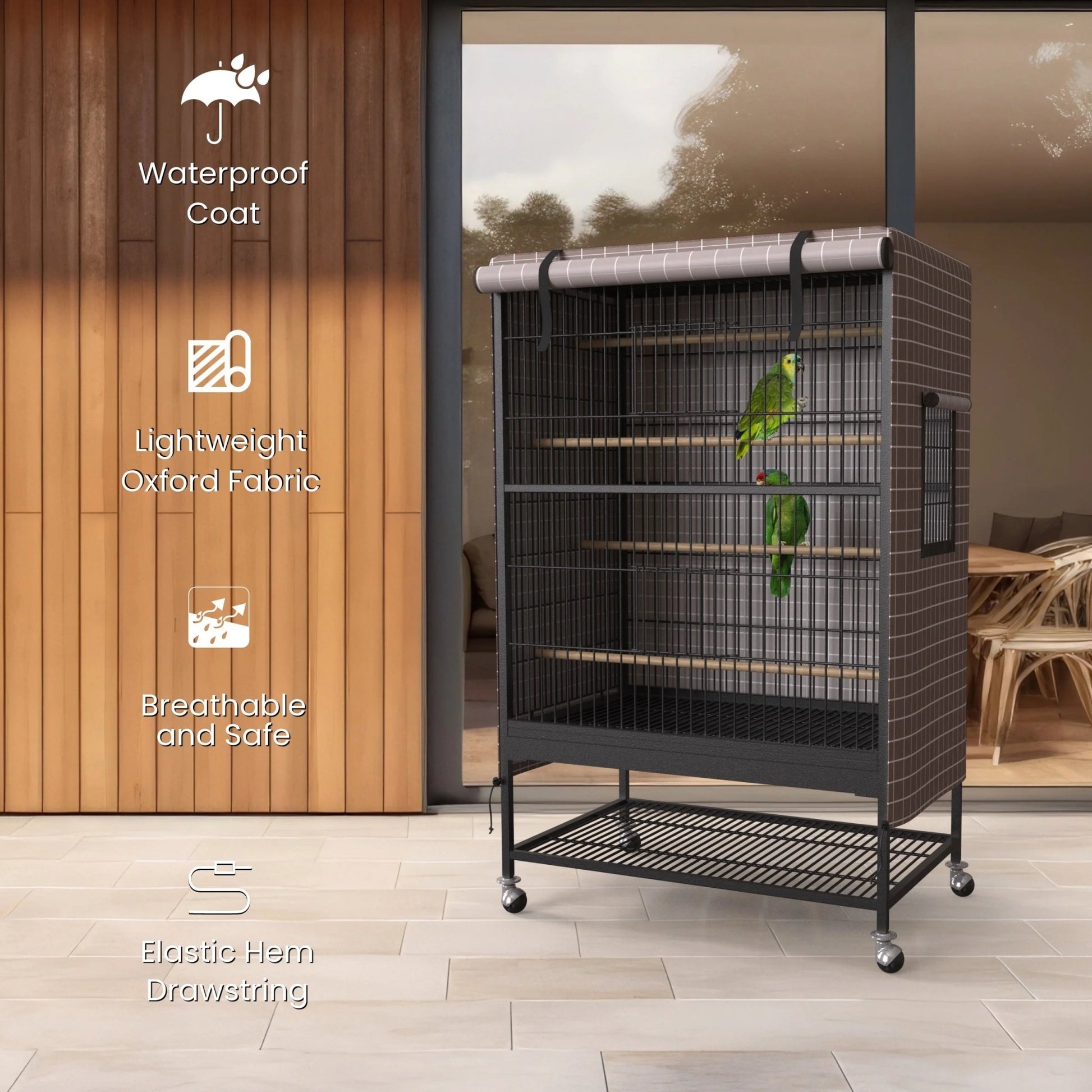 Universal Bird Cage Cover Good Night Blackout 51" X 38" X 23.5" Inch Small Animal Cages Cover - RELUX.STORE