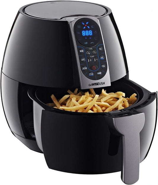 "USA 3.7 - Quart Programmable Air Fryer with 8 Preset Cooking Modes – GW22638 Black, Oil - Less Healthy Fryer for Easy, Crispy Meals" - RELUX.STORE