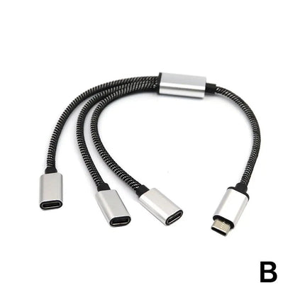 USB C Male To Double USB C Female Splitter Type C Hub For Type C Gaming Handle Charger Powerbanks Adapter - RELUX.STORE