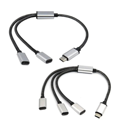 USB C Male To Double USB C Female Splitter Type C Hub For Type C Gaming Handle Charger Powerbanks Adapter - RELUX.STORE