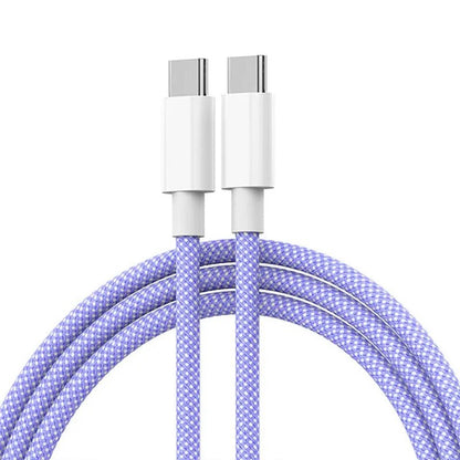 "USB C to Type C PD 60W Fast Charging Cable – Braided Data & Power Cable for iPhone 15, Android, Samsung, Huawei" - RELUX.STORE