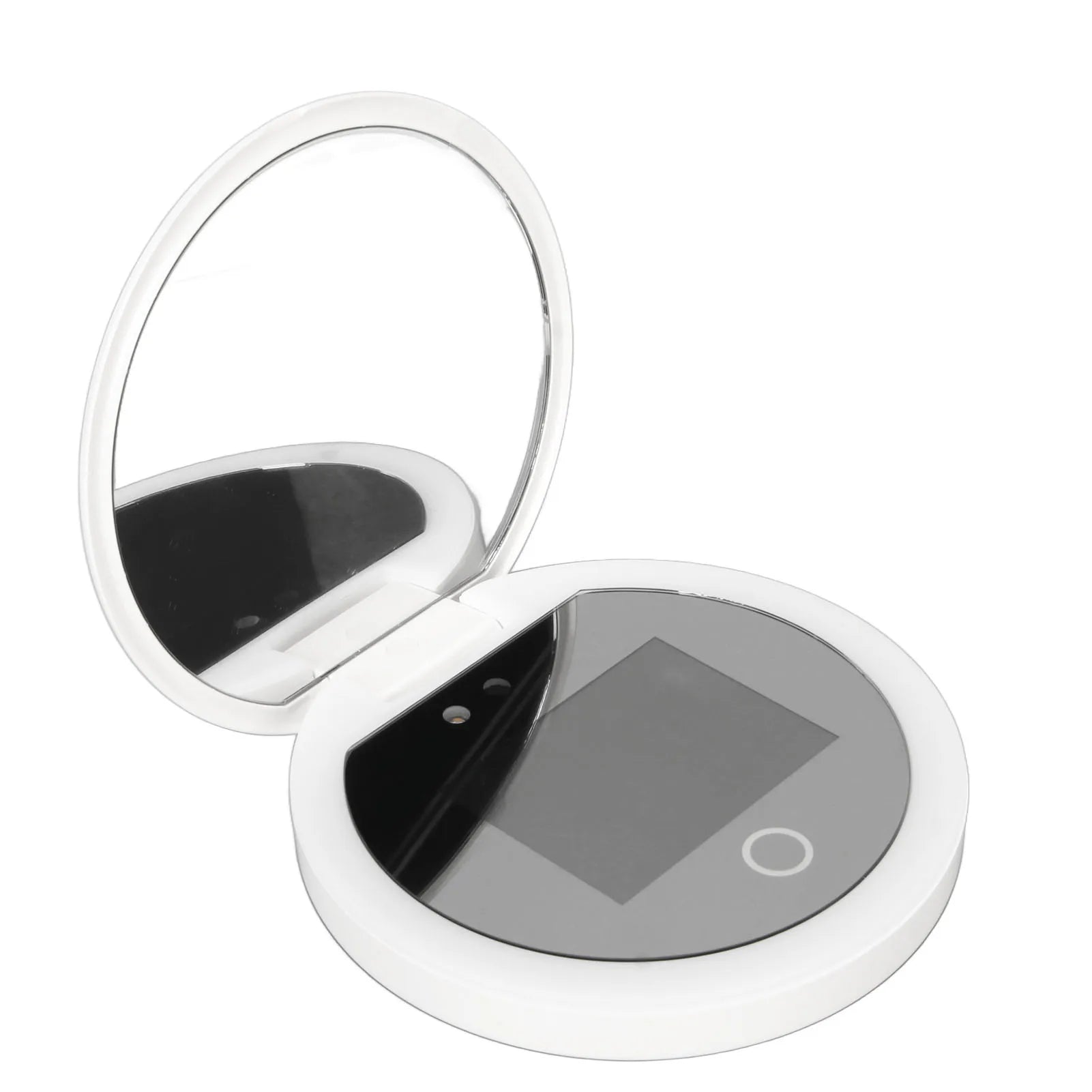 UV Mirror Sunscreen Testing Camera with Light 2X Magnification Travel Makeup 3.5in Pocket Size L - RELUX.STORE