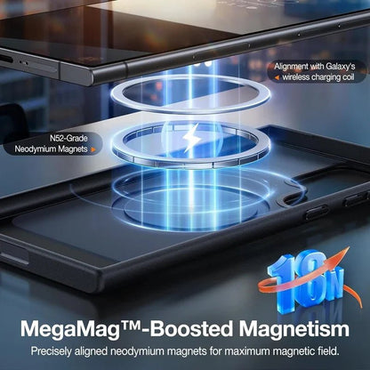UYUXIO Magnetic Stand Mobile Phone Case for Samsung Galaxy S25 Ultra S24 S23 FE S22 Plus Cover with Kickstand Cases with Holder - RELUX.STORE