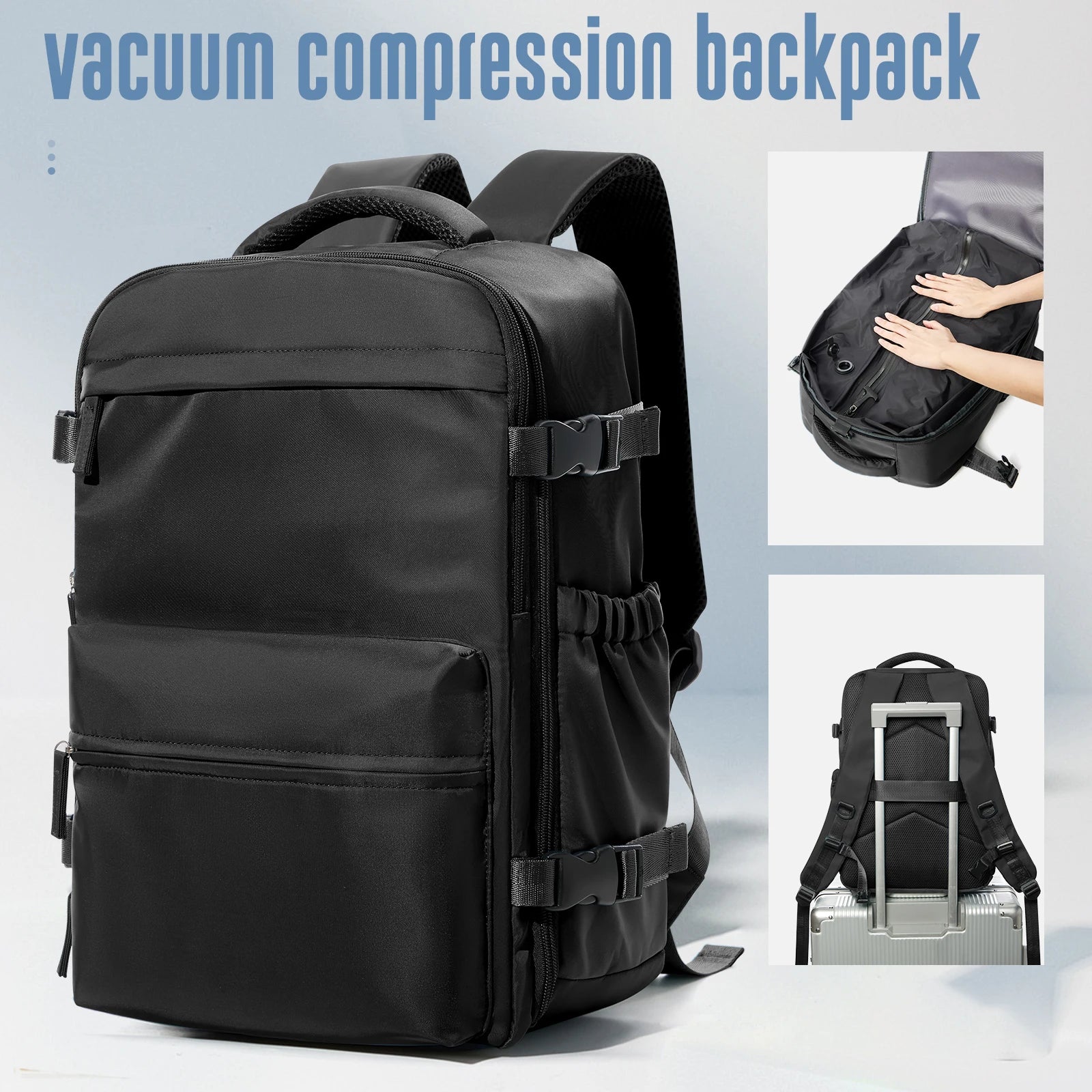 Vacuum Backpack Travel Bag for Men Large Capacity Backpack Business Laptop Backpack Women Men Expandable Backpack School Bag - RELUX.STOREVacuum Backpack Travel Bag for Men Large Capacity Backpack Business Laptop Backpack Women Men Expandable Backpack School Bag
