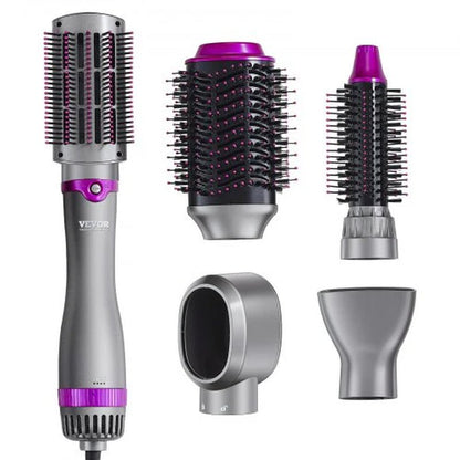 VEVOR 5 - in - 1 Hair Dryer Brush – Hot Air Styler with Upgraded Negative Ion Technology for Curling, Straightening & Volumizing - RELUX.STORE