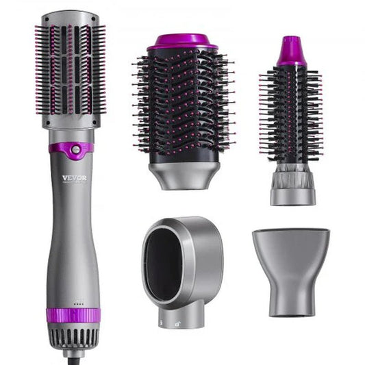 VEVOR 5 - in - 1 Hair Dryer Brush – Hot Air Styler with Upgraded Negative Ion Technology for Curling, Straightening & Volumizing - RELUX.STORE