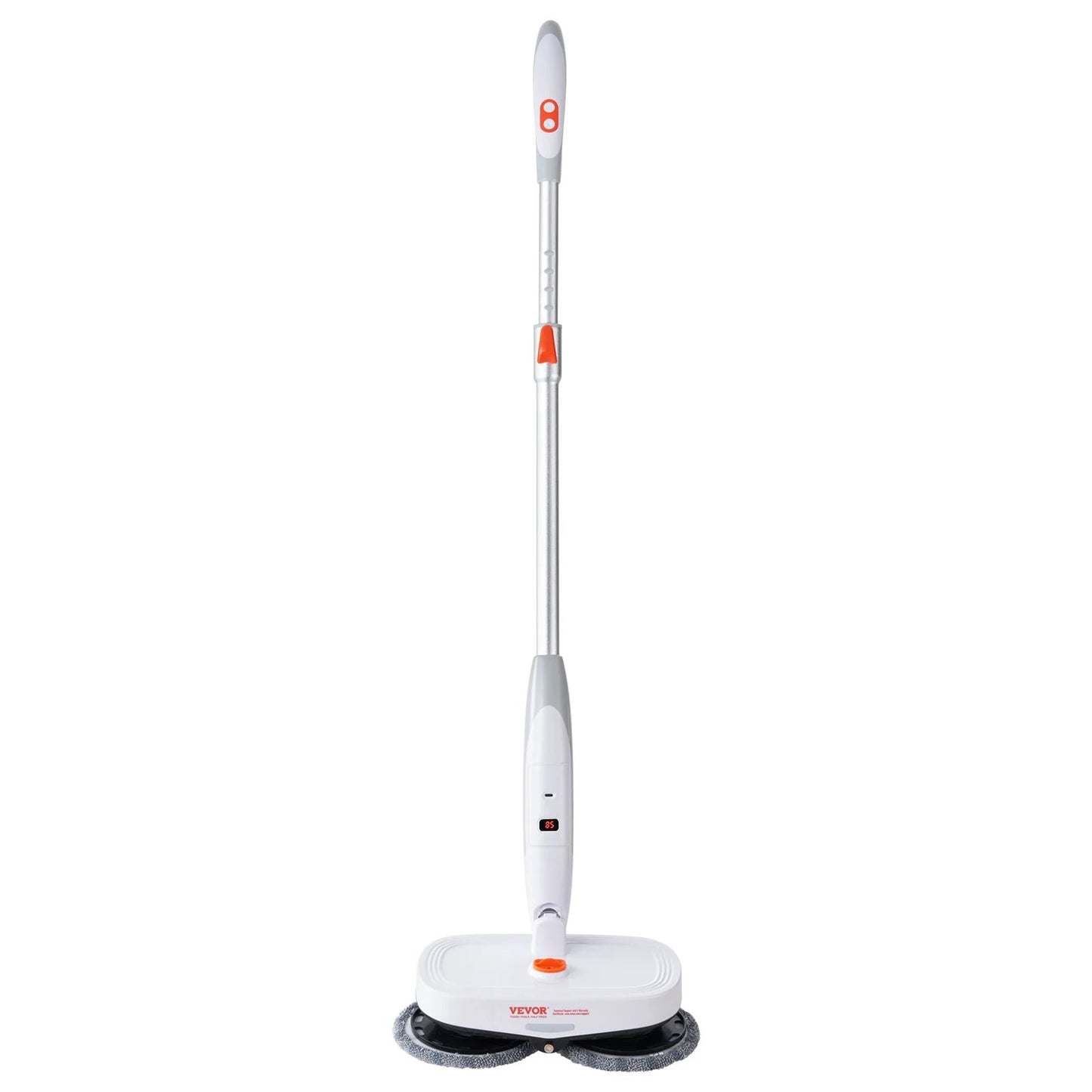 VEVOR Cordless Electric Spin Mop – Rechargeable Floor Cleaner with Water Tank, LED Headlight, Dual Mop Heads & Microfiber Pads, 40 - Min Battery, for Hardwood & Tile - RELUX.STORE