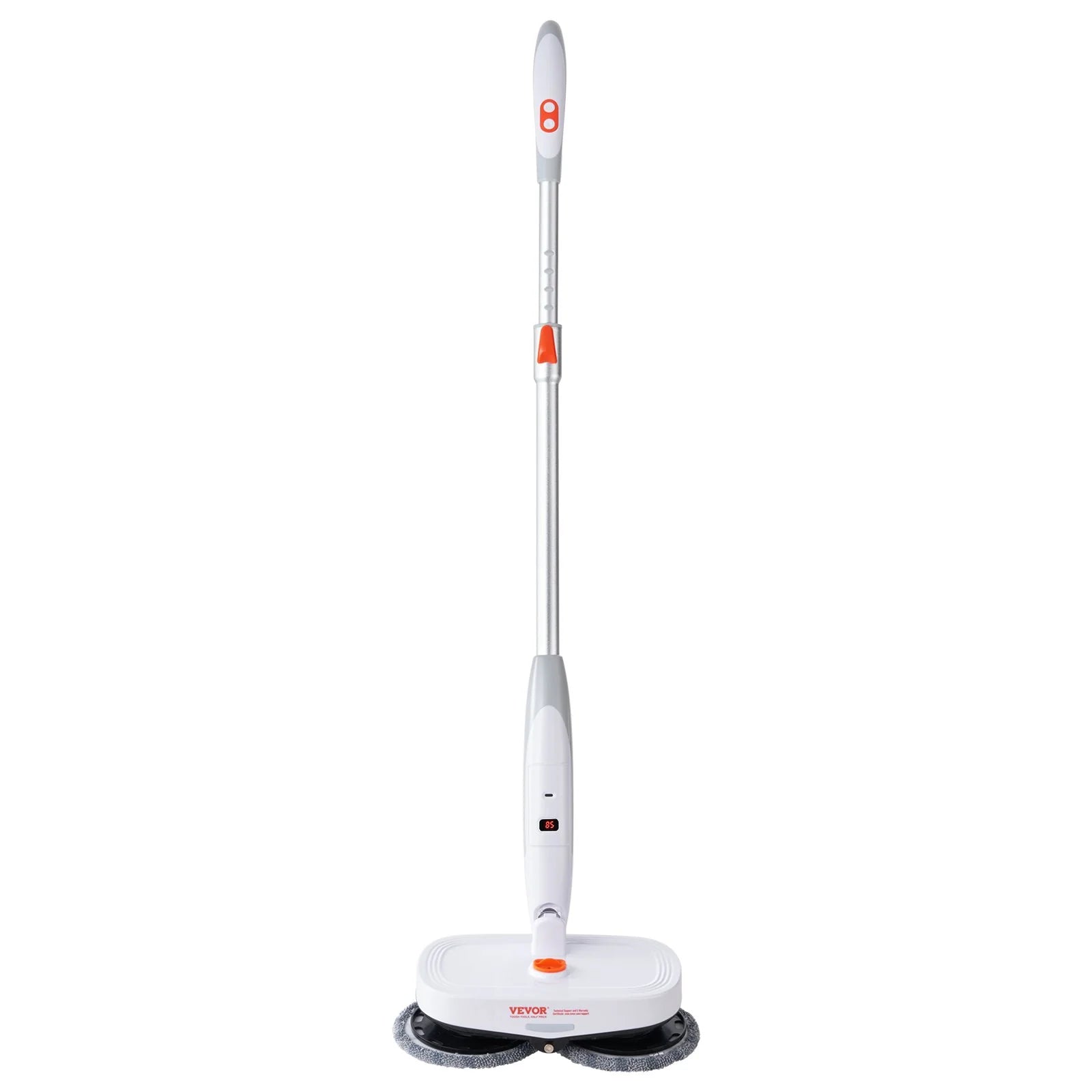 VEVOR Cordless Electric Spin Mop – Rechargeable Floor Cleaner with Water Tank, LED Headlight, Dual Mop Heads & Microfiber Pads, 40 - Min Battery, for Hardwood & Tile - RELUX.STORE