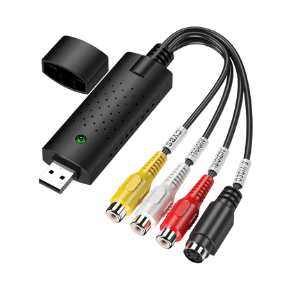 VHS to Digital Converter USB 2.0 Video Converter Audio Capture Card VHS Box VHS VCR TV to Digital Converter Support Win 7/8/10 - RELUX.STORE