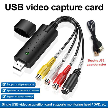 VHS to Digital Converter USB 2.0 Video Converter Audio Capture Card VHS Box VHS VCR TV to Digital Converter Support Win 7/8/10 - RELUX.STORE
