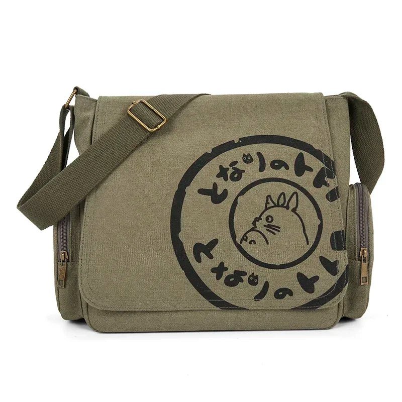 Vintage Cartoon Women Canvas Messenger Bag Large Capacity Tote Bag Women Shoulder Handbag - RELUX.STORE