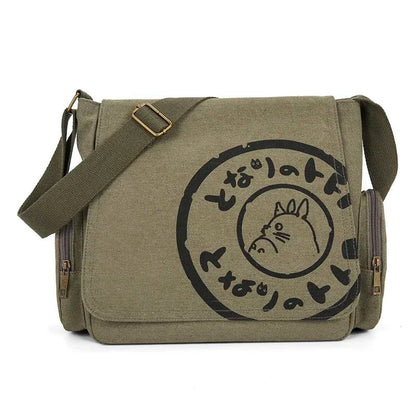 Vintage Cartoon Women Canvas Messenger Bag Large Capacity Tote Bag Women Shoulder Handbag - RELUX.STORE