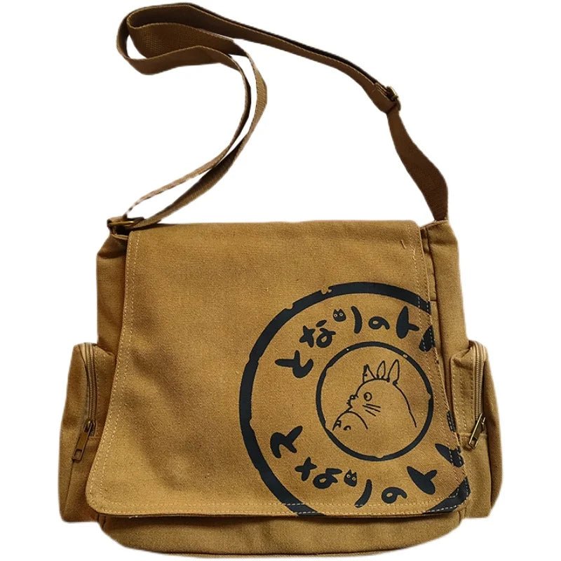 Vintage Cartoon Women Canvas Messenger Bag Large Capacity Tote Bag Women Shoulder Handbag - RELUX.STORE