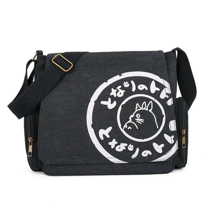Vintage Cartoon Women Canvas Messenger Bag Large Capacity Tote Bag Women Shoulder Handbag - RELUX.STORE