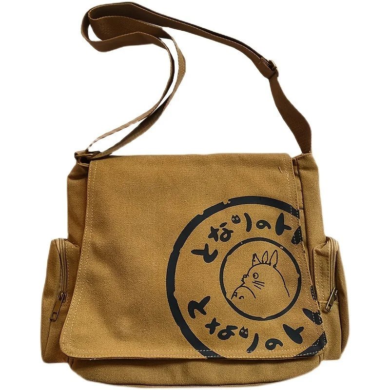 Vintage Cartoon Women Canvas Messenger Bag Large Capacity Tote Bag Women Shoulder Handbag - RELUX.STORE