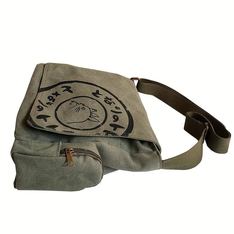 Vintage Cartoon Women Canvas Messenger Bag Large Capacity Tote Bag Women Shoulder Handbag - RELUX.STORE