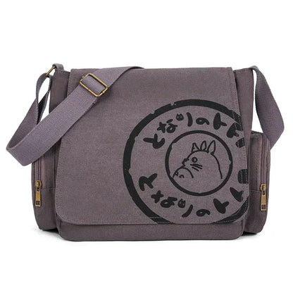 Vintage Cartoon Women Canvas Messenger Bag Large Capacity Tote Bag Women Shoulder Handbag - RELUX.STORE