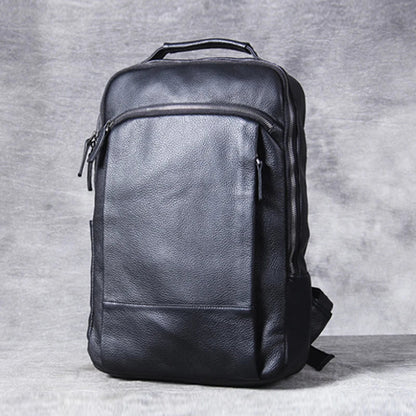 Vintage Crazy Horse Genuine Leather Backpack for Men – Laptop Bag, Daily Rucksack & Travel Knapsack | Large Hiking Bag - RELUX.STORE