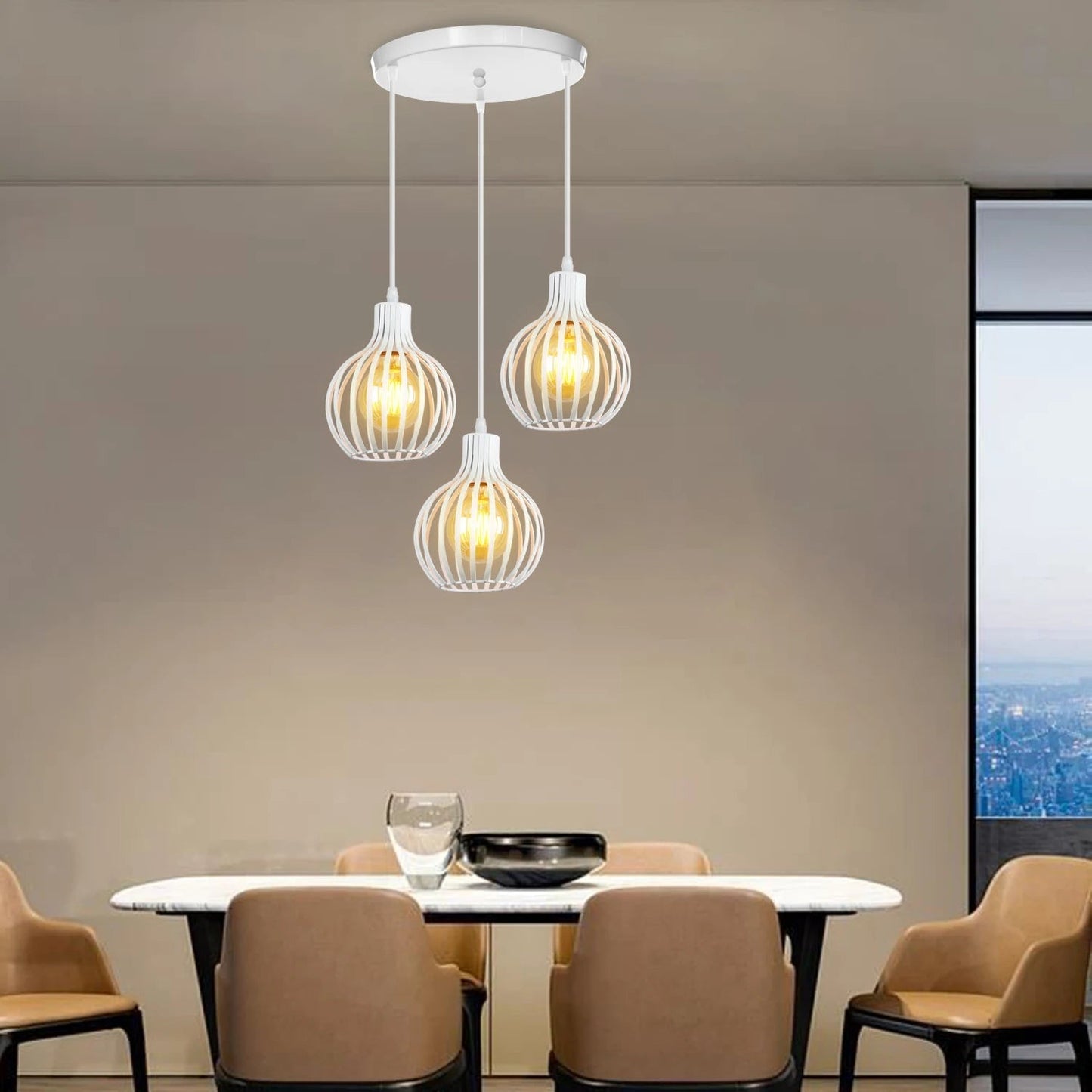 “Vintage Industrial Pendant Light – 1/3 Heads Retro Loft Metal Hanging Lamp E27 Ceiling Chandelier for Living Room & Indoor Lighting” - RELUX.STORE