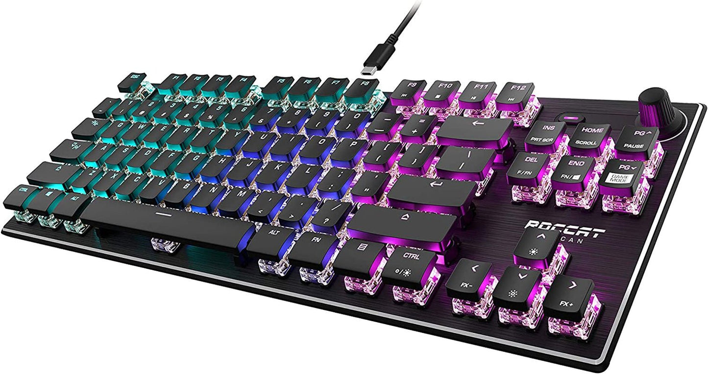 Vulcan TKL Mechanical Gaming Keyboard – Compact Tenkeyless, Titan Optical Switches, RGB AIMO Lighting, Low Profile Aluminum Design, Detachable USB - C, PC & Laptop Gamer Keyboard - RELUX.STORE