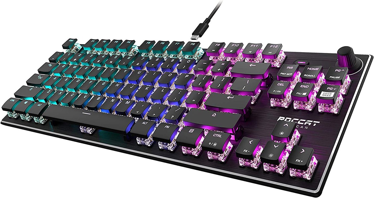 Vulcan TKL Mechanical Gaming Keyboard – Compact Tenkeyless, Titan Optical Switches, RGB AIMO Lighting, Low Profile Aluminum Design, Detachable USB - C, PC & Laptop Gamer Keyboard - RELUX.STORE