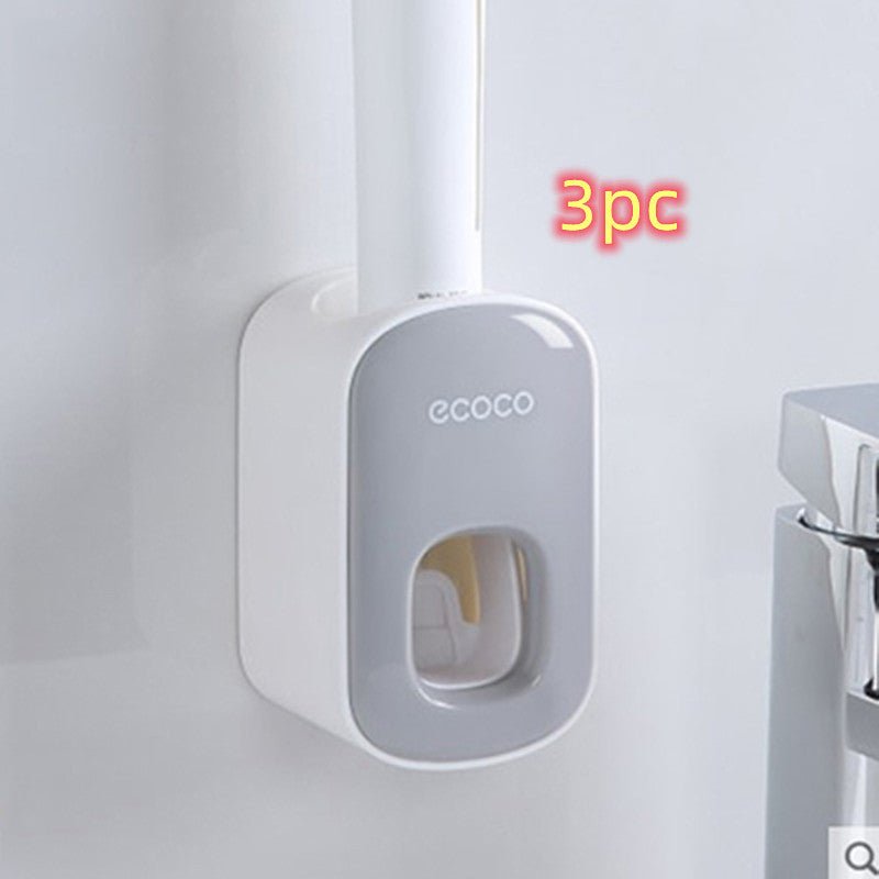 Wall Mounted Automatic Toothpaste Holder Bathroom Accessories Set Dispenser - RELUX.STORE