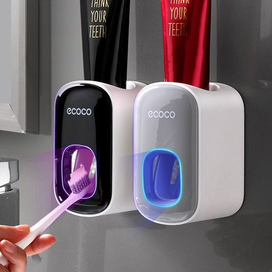 Wall Mounted Automatic Toothpaste Holder Bathroom Accessories Set Dispenser - RELUX.STORE