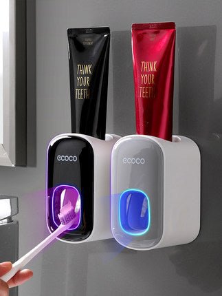 Wall Mounted Automatic Toothpaste Holder Bathroom Accessories Set Dispenser - RELUX.STORE