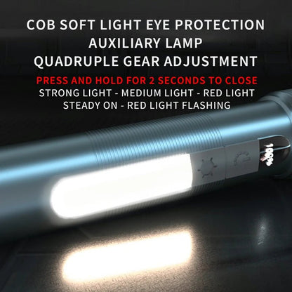 WARSUN 1000 Lm LED Lithium Battery Rechargeable Flashlight Multifunctional Outdoor Torch Portable Zoomable Camping Light - RELUX.STORE