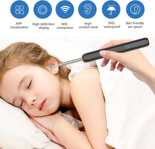 “Waterproof Ear Wax Removal Cleaner Kit – Safe LED Otoscope with Ear Pick & USB Charging for Home & Travel” - RELUX.STORE