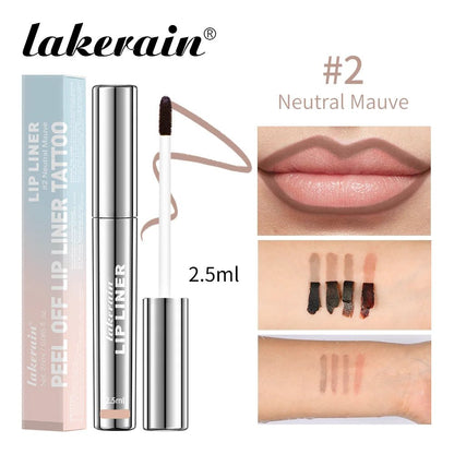 Waterproof Lip Liner Peel Off Tattoo Lipgloss Waterproof Long Lasting Matte Lip Tint Brown Contour Tear - off Lips Stain Cosmetic - RELUX.STORE