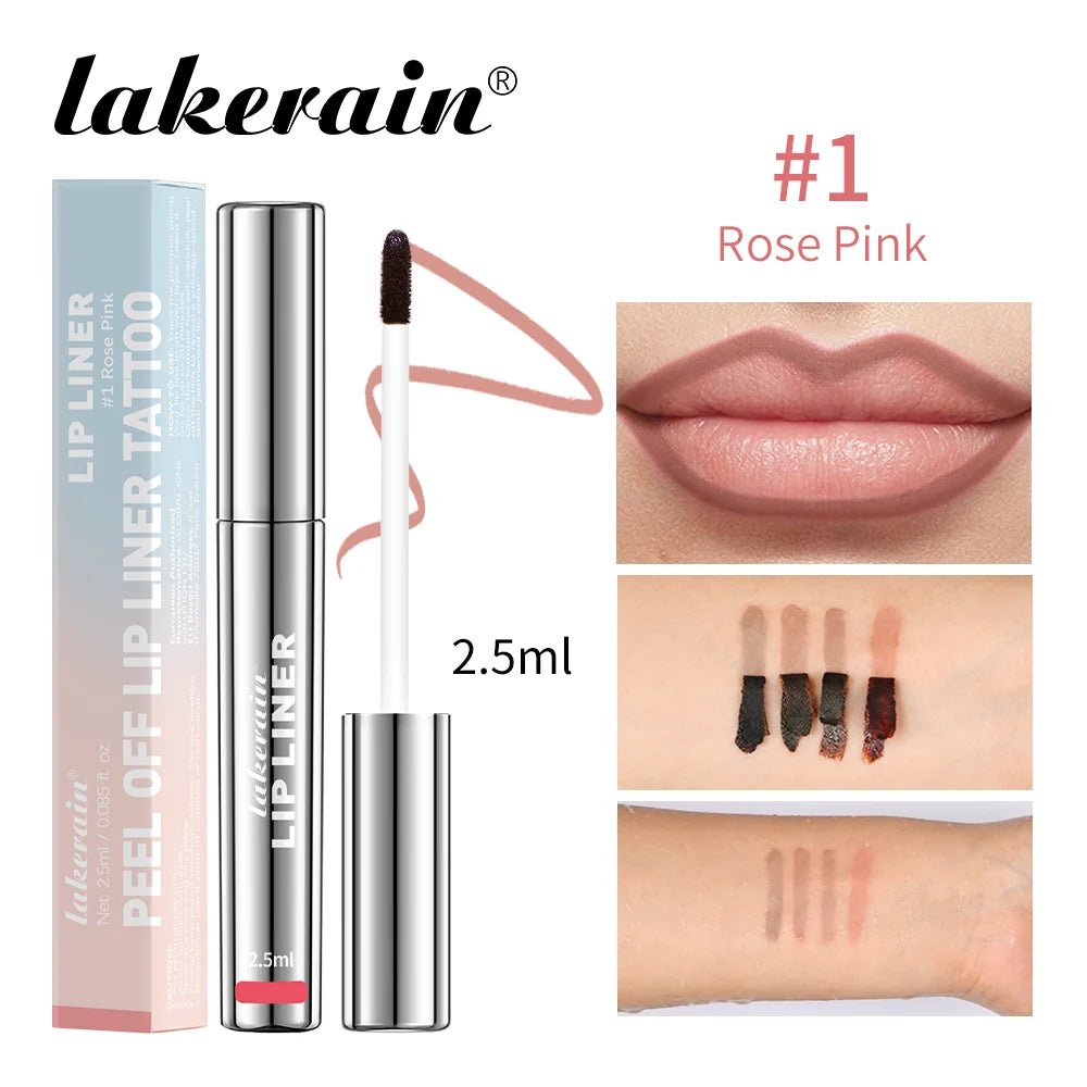 Waterproof Lip Liner Peel Off Tattoo Lipgloss Waterproof Long Lasting Matte Lip Tint Brown Contour Tear - off Lips Stain Cosmetic - RELUX.STORE