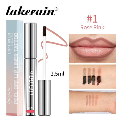 Waterproof Lip Liner Peel Off Tattoo Lipgloss Waterproof Long Lasting Matte Lip Tint Brown Contour Tear - off Lips Stain Cosmetic - RELUX.STORE