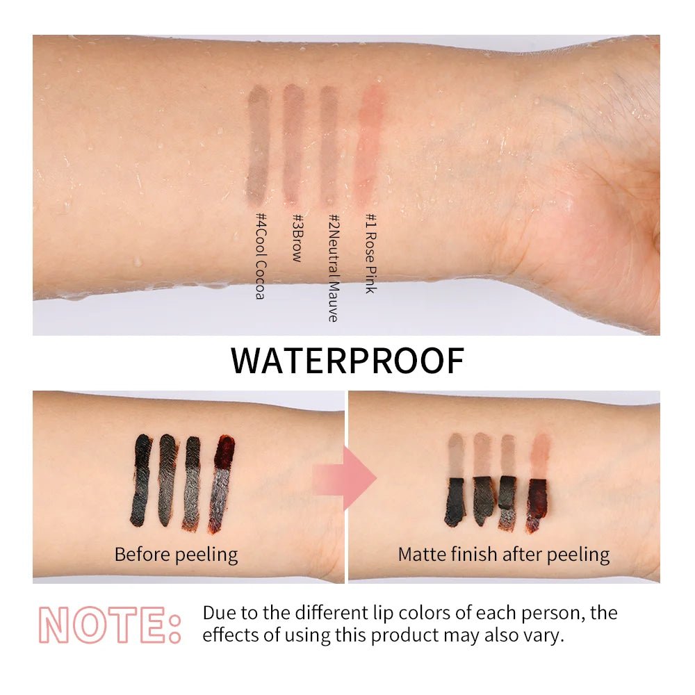 Waterproof Lip Liner Peel Off Tattoo Lipgloss Waterproof Long Lasting Matte Lip Tint Brown Contour Tear - off Lips Stain Cosmetic - RELUX.STORE