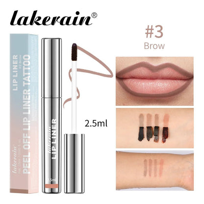 Waterproof Lip Liner Peel Off Tattoo Lipgloss Waterproof Long Lasting Matte Lip Tint Brown Contour Tear - off Lips Stain Cosmetic - RELUX.STORE