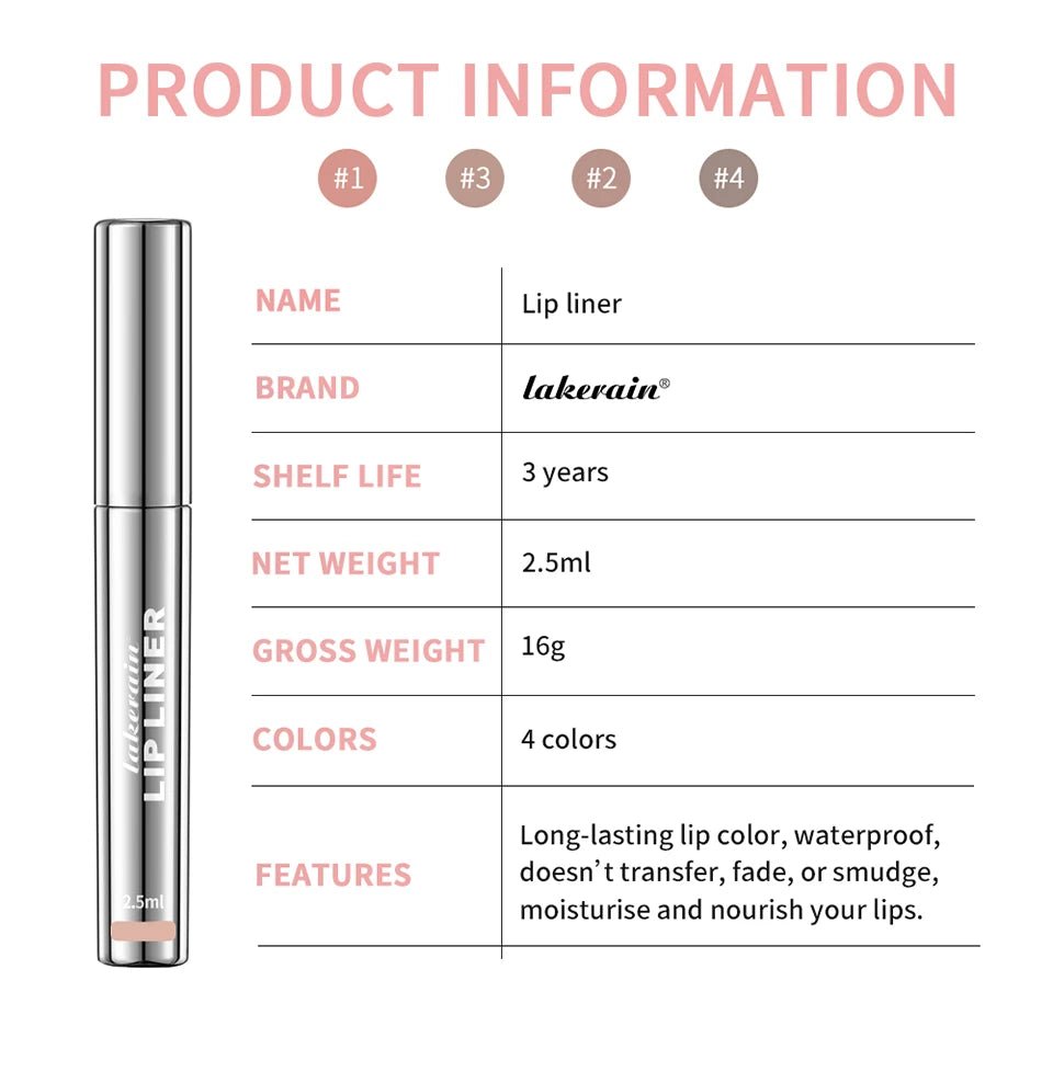 Waterproof Lip Liner Peel Off Tattoo Lipgloss Waterproof Long Lasting Matte Lip Tint Brown Contour Tear - off Lips Stain Cosmetic - RELUX.STORE
