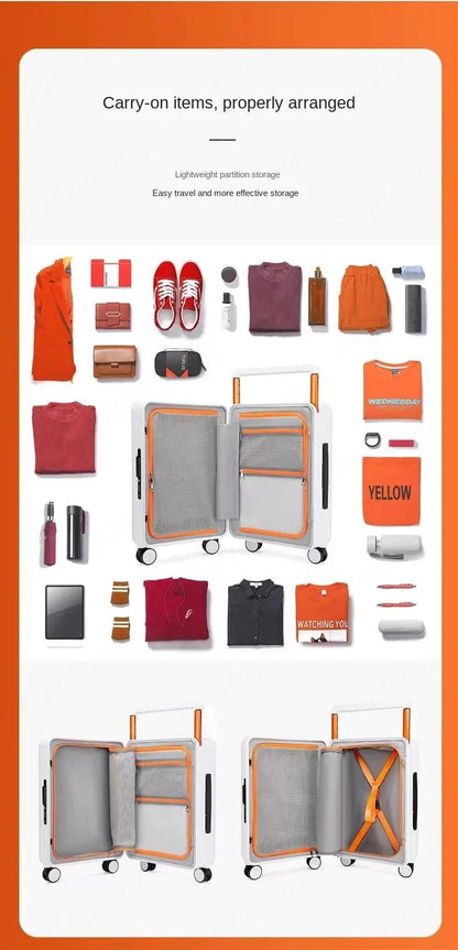 Wide Handle Suitcase 20/24 inch High Quality Rolling Luggage Spinner Wheels Men Travel Bag Women Cabin Password Trolley luggage - RELUX.STOREWide Handle Suitcase 20/24 inch High Quality Rolling Luggage Spinner Wheels Men Travel Bag Women Cabin Password Trolley luggage