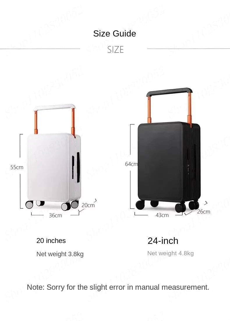 Wide Handle Suitcase 20/24 inch High Quality Rolling Luggage Spinner Wheels Men Travel Bag Women Cabin Password Trolley luggage - RELUX.STOREWide Handle Suitcase 20/24 inch High Quality Rolling Luggage Spinner Wheels Men Travel Bag Women Cabin Password Trolley luggage