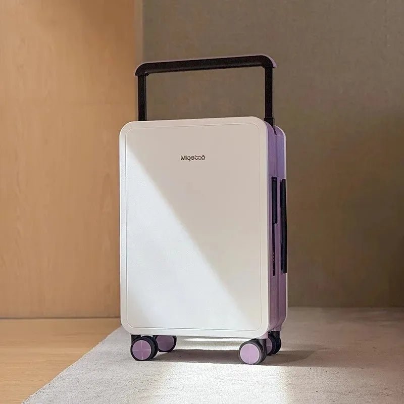Wide Handlebar Travel Balance Trolley Suitcase with 360° Spinner Wheel TSA Lock Rolling Luggage High - quality Durable PC Material - RELUX.STOREWide Handlebar Travel Balance Trolley Suitcase with 360° Spinner Wheel TSA Lock Rolling Luggage High - quality Durable PC Material