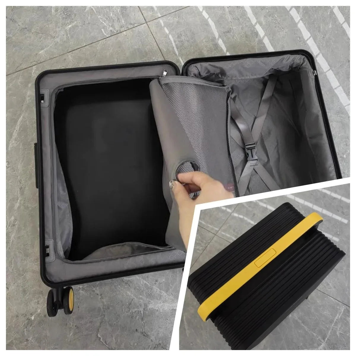 Wide Handlebar Travel Balance Trolley Suitcase with 360° Spinner Wheel TSA Lock Rolling Luggage High - quality Durable PC Material - RELUX.STOREWide Handlebar Travel Balance Trolley Suitcase with 360° Spinner Wheel TSA Lock Rolling Luggage High - quality Durable PC Material