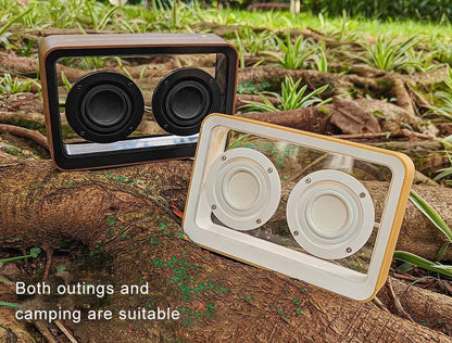 💡 "Wireless Bluetooth Speaker with Dual Horn & Transparent Reading Light – Portable Stereo HIFI Music Box with Comfortable LED Lamp" - RELUX.STORE