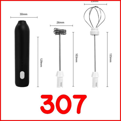 Wireless Milk Frother Electric Type - C Handheld Blender Stainless Steel Mini Coffee Maker Whisk Mixer For Coffee Cappuccino Cream - RELUX.STORE