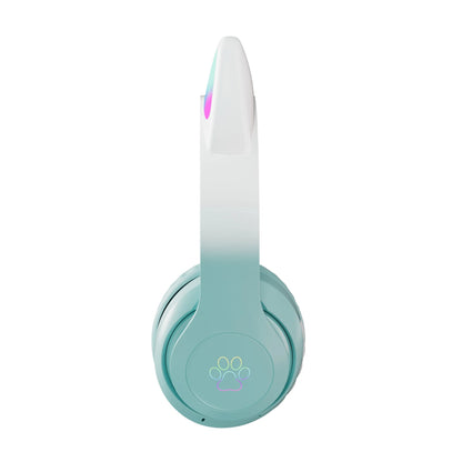Wireless RGB Cat Ear Headphones – Cute Girls & Kids Headset with Mic, Stereo Music, Gaming Lights & Earbud Controls - RELUX.STORE